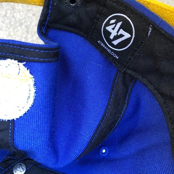 '47 FORTY SEVEN Golden State Warriors Hat Men's Baseball Cap NBA Blue Adjustable - Picture 7 of 7